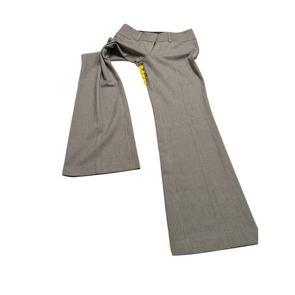 EXPRESS Women’s Editor Wide Leg / Flare Mid Rise Dress Pants - Striped - 4R - Picture 9 of 10